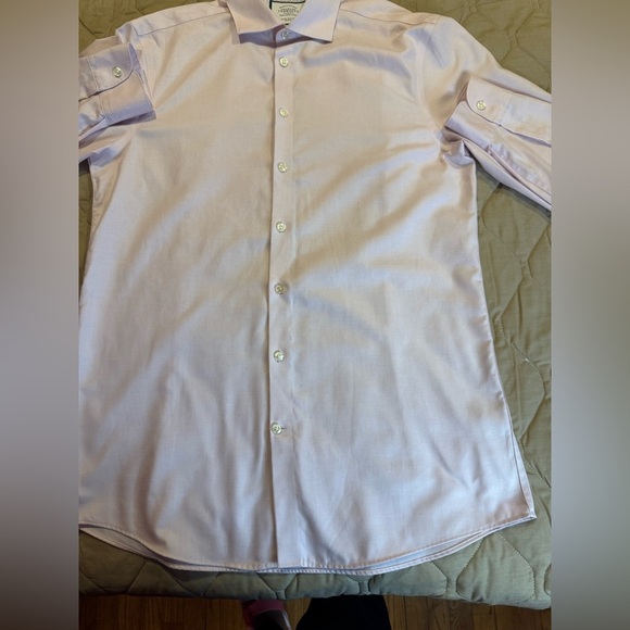 Charles Tyrwhitt Men’s Extra Slim Fit Light Pink Long Sleeve Shirt Size 16 1/2 - Picture 1 of 16
